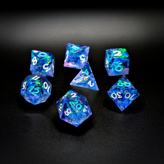 Delphinium Polyhedral Dice Set