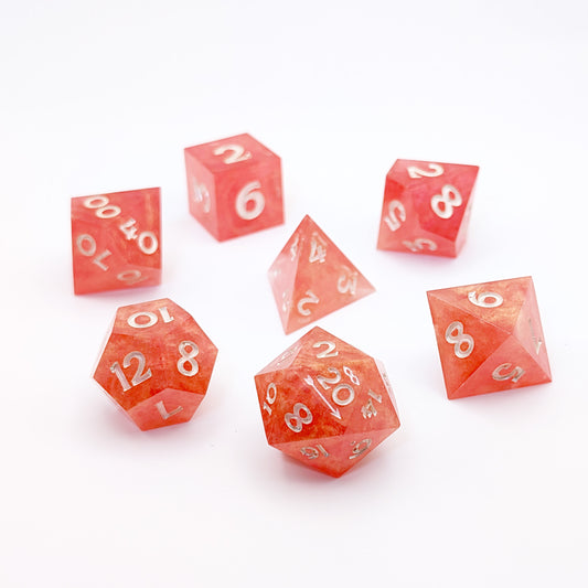 Peach Bellini Polyhedral Dice