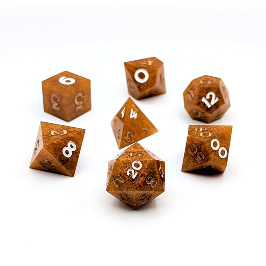 Pumpkin Pie Polyhedral Dice