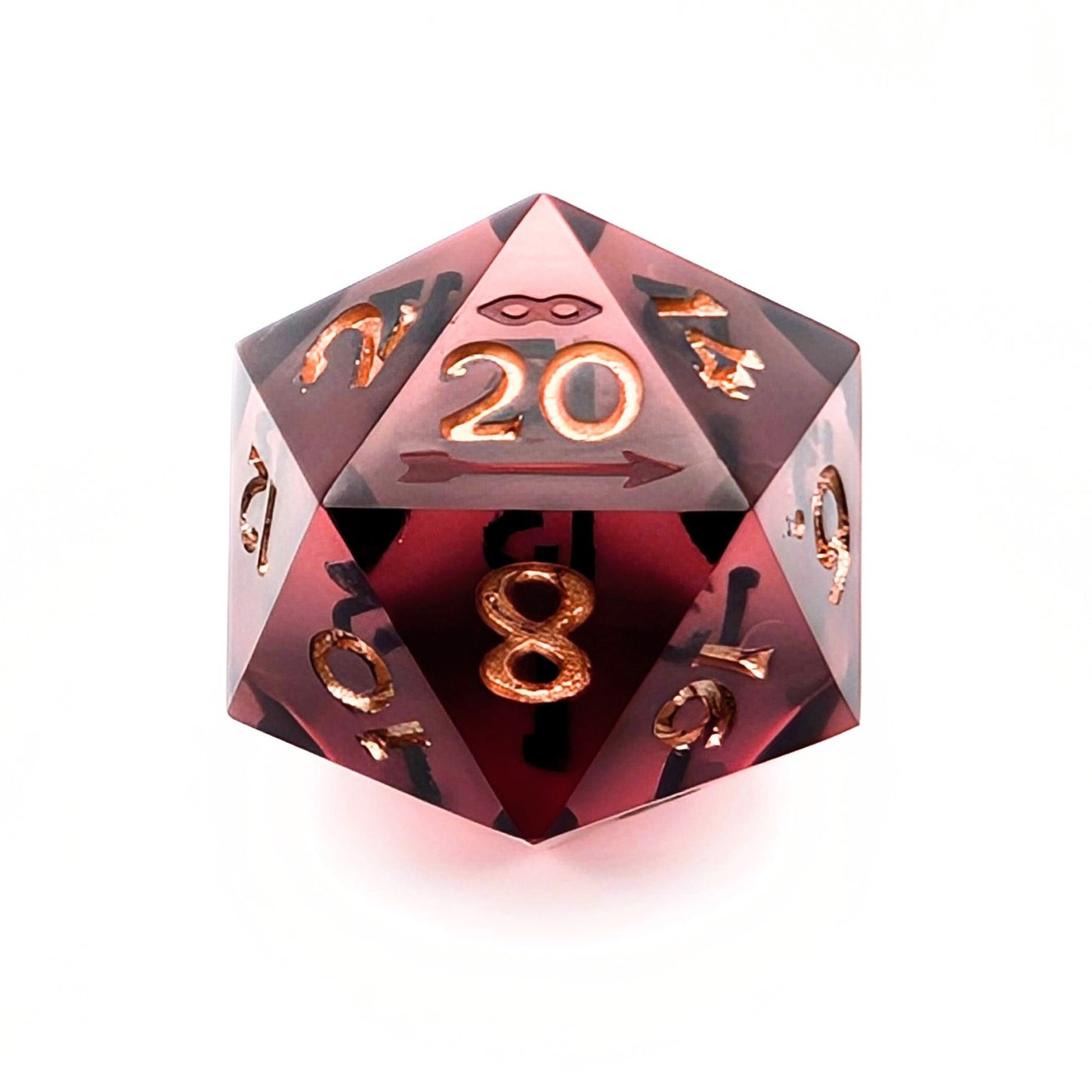 Shadow Garnet Polyhedral Dice