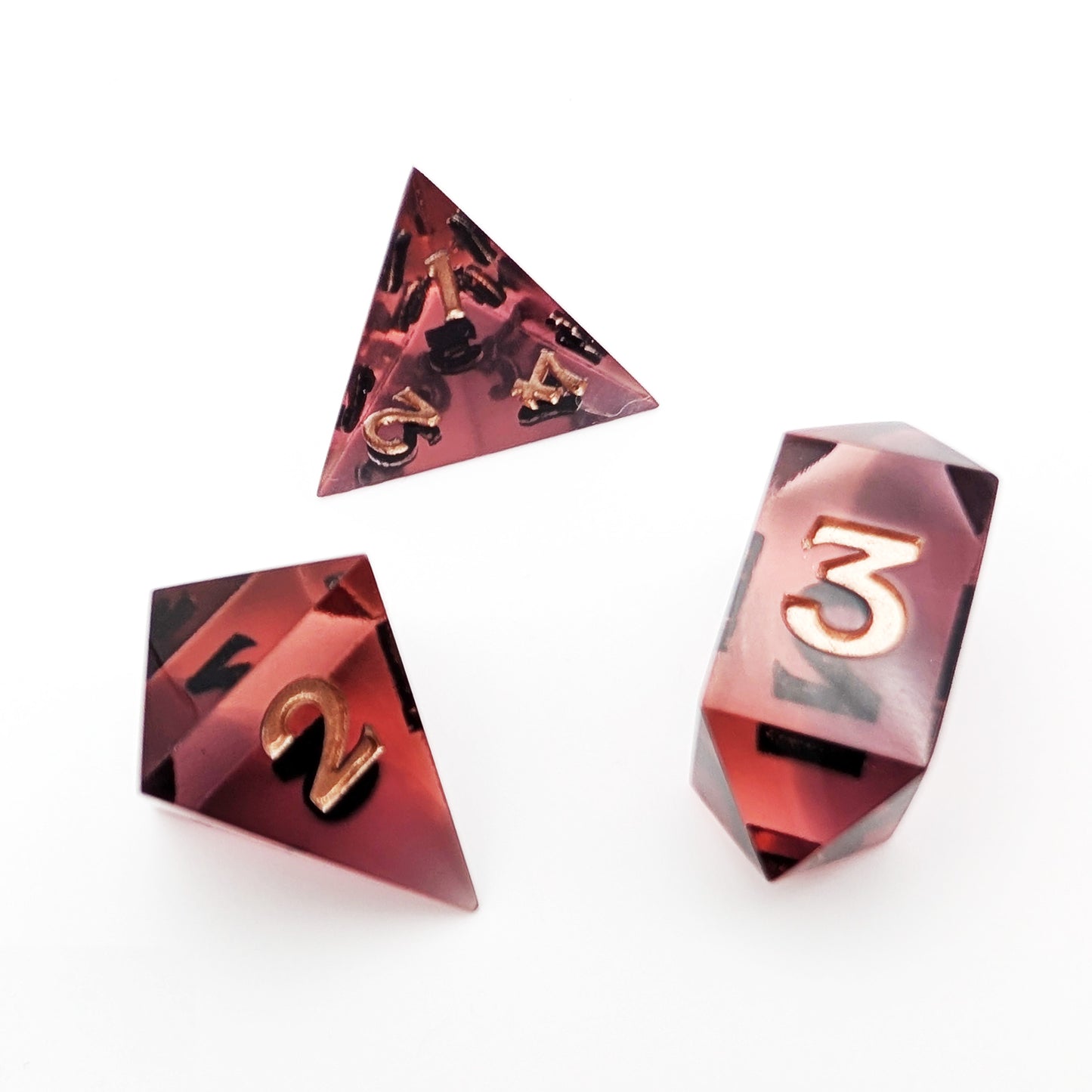 Shadow Garnet Polyhedral Dice