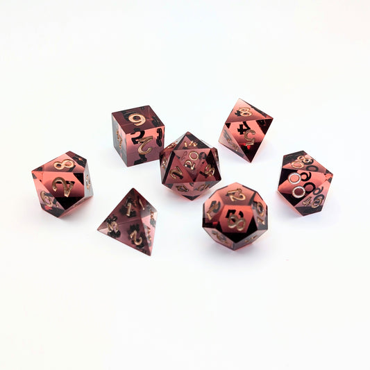 Shadow Garnet Polyhedral Dice