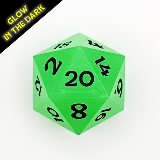 Electric Wasabi Glow Polyhedral Dice