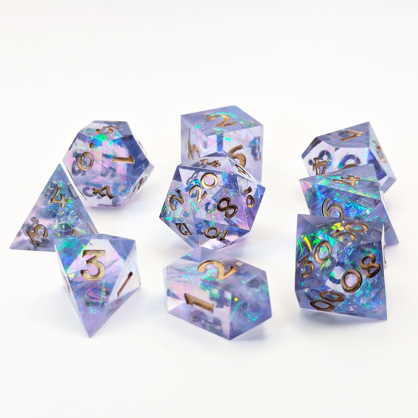 Enchanted Amethyst Polyhedral Dice