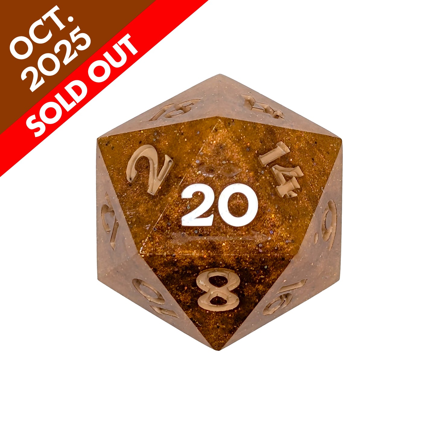 Pumpkin Pie Polyhedral Dice