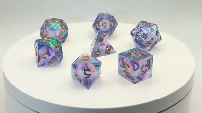 Enchanted Amethyst Polyhedral Dice