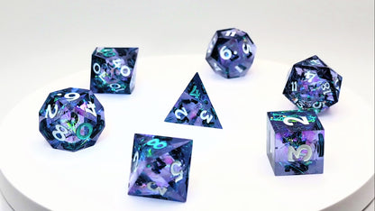 Delphinium Polyhedral Dice Set